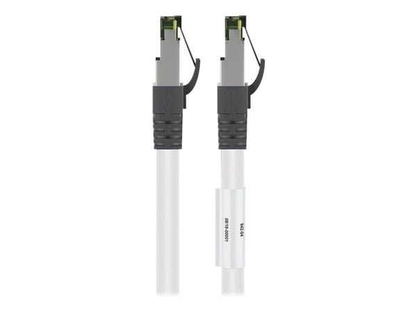 goobay - Koblingskabel - RJ-45 (hann) til RJ-45 (hann) - 25 cm - SFTP, PiMF - CAT 8.1 - halogenfri, formstøpt, uten hindringer, flertrådet - hvit