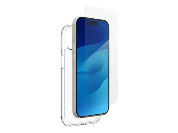 Zagg InvisibleShield Glass Elite 360 - Beskyttelsesboks for mobiltelefon - glass, polykarbonat - blank - for Apple iPhone 15