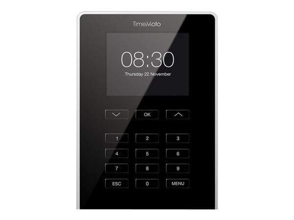 Safescan TimeMoto TM-616, Musta, Lähiluettava kortti, TFT, 7,11 cm (2.8"), Seinä, CE