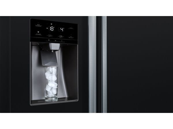 Bosch Serie | 6 KAD93ABEP - Kjøleskap/fryser - side-ved-side med vannautomat, isdispenser - bredde: 90.8 cm - dybde: 70.7 cm - høyde: 178.7 cm - 56...
