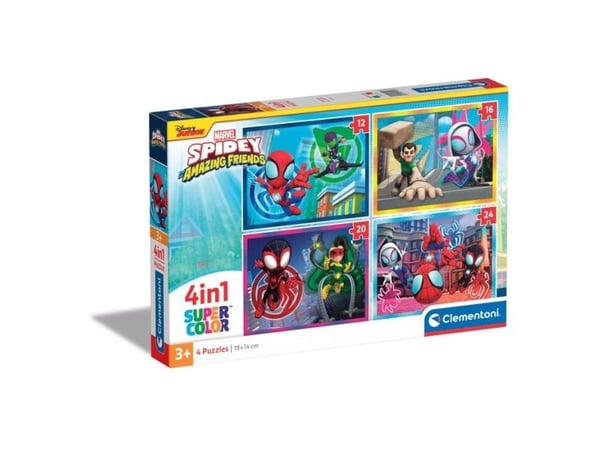 Clementoni Spidey & His Amazing Friends, 12 stykker, Komikk, 3 år