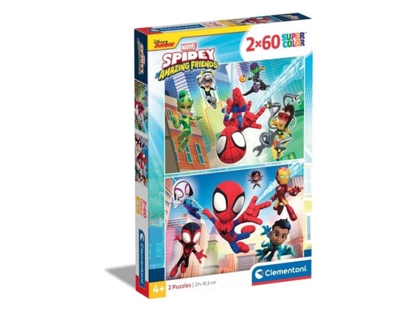 Clementoni Spidey & His Amazing Friends, 60 stykker, Komikk, 4 år