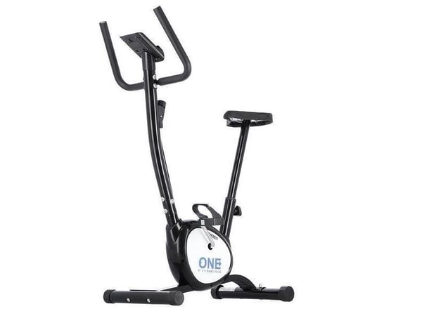 One Fitness stasjonær treningssykkel mekanisk RW3011 sort/hvit