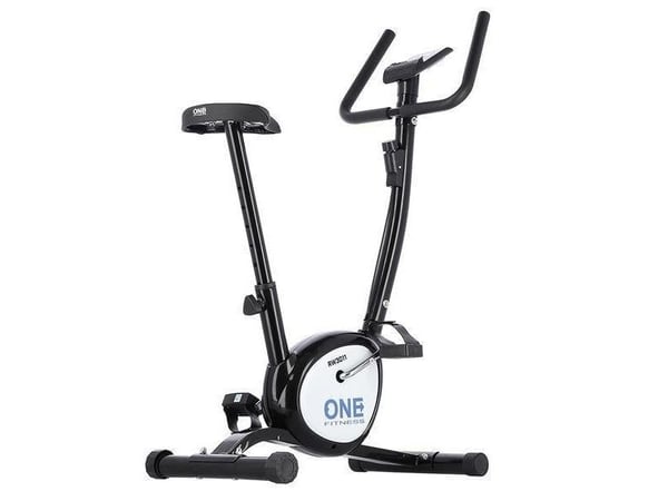 One Fitness stasjonær treningssykkel mekanisk RW3011 sort/hvit