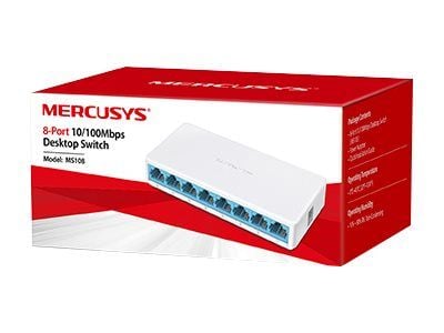Mercusys MS108 - Switch - ikke-styrt - 8 x 10/100 - stasjonær