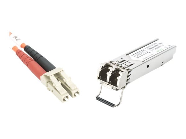 DIGITUS - SFP (mini-GBIC) transceivermodul - 1GbE - 1000Base-SX - SFP (mini-GBIC) / LC multimodus - opp til 550 m - 850 nm