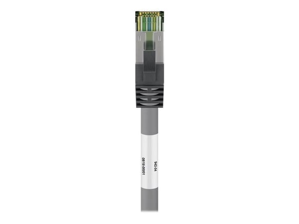 goobay - Koblingskabel - RJ-45 (hann) til RJ-45 (hann) - 2 m - SFTP, PiMF - CAT 8.1 - halogenfri, formstøpt, uten hindringer, flertrådet - grå