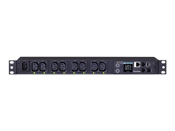 CyberPower Switched Metered-by-Outlet PDU81004 - Strømfordelerenhet (kan monteres i rack) - AC 100-240 V - Ethernet, USB, serial - inngang: IEC 603...