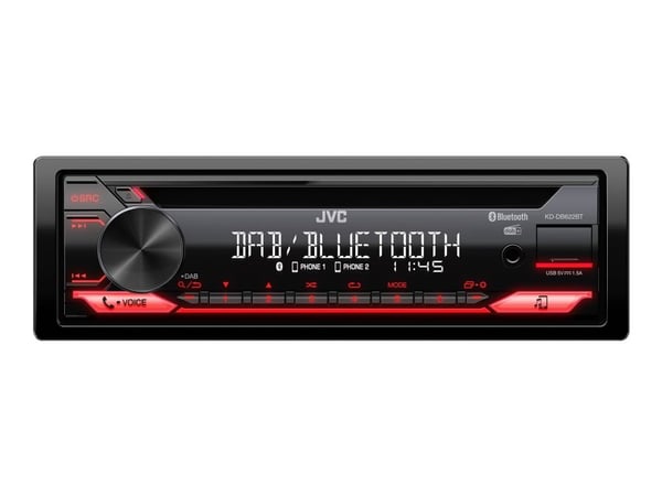 JVC KD-DB622BT - Vogn - CD-mottaker - i instrumentbordet - Enkelt-DIN - 50 watt x 4