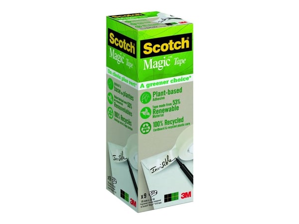 Scotch Magic A greener choice - Kontortape - 19 mm x 33 m - naturfiber (en pakke 9)