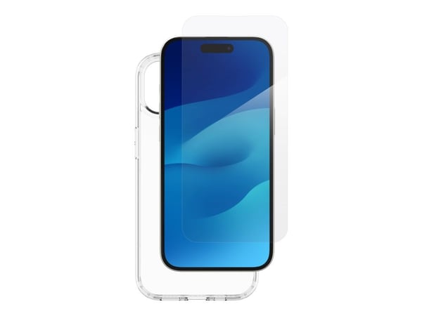 Zagg InvisibleShield Glass Elite 360 - Beskyttelsesboks for mobiltelefon - glass, polykarbonat - blank - for Apple iPhone 15