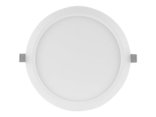 LEDVANCE DOWNLIGHT SLIM - Wall/ceiling recessed lamp - LED - 18 W - varmt hvitt lys - 3000 K - rund - hvit