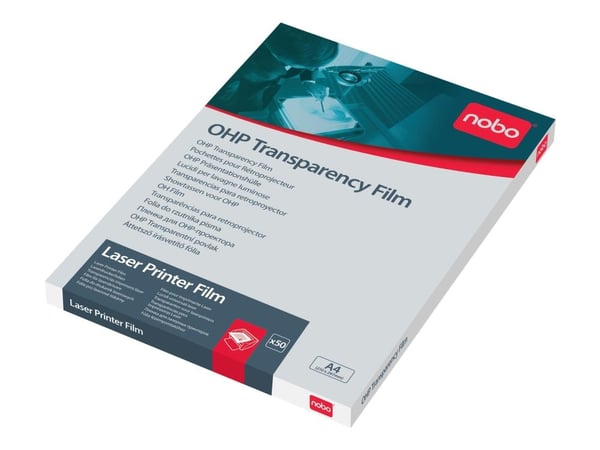 OHP Transparent Nobo A4 for laserskriver 100 mikron - (50 stk.)