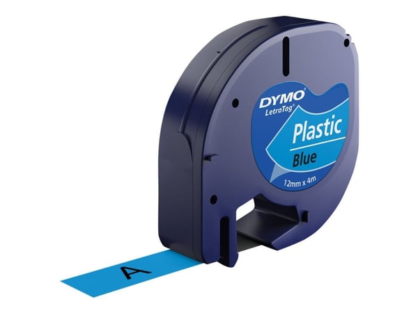 Etikettband DYMO® LetraTAG 12mm x 4m blå plasttape