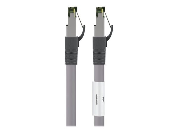 goobay - Koblingskabel - RJ-45 (hann) til RJ-45 (hann) - 2 m - SFTP, PiMF - CAT 8.1 - halogenfri, formstøpt, uten hindringer, flertrådet - grå