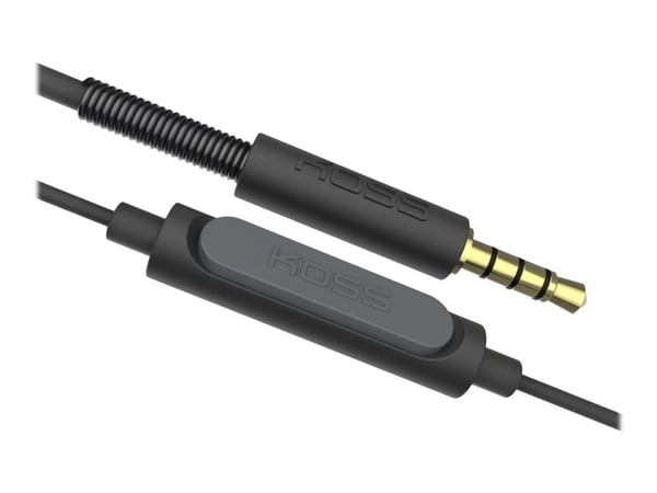 Koss KPH30i - Hodetelefoner med mikrofon - on-ear - kablet - 3,5 mm jakk - svart