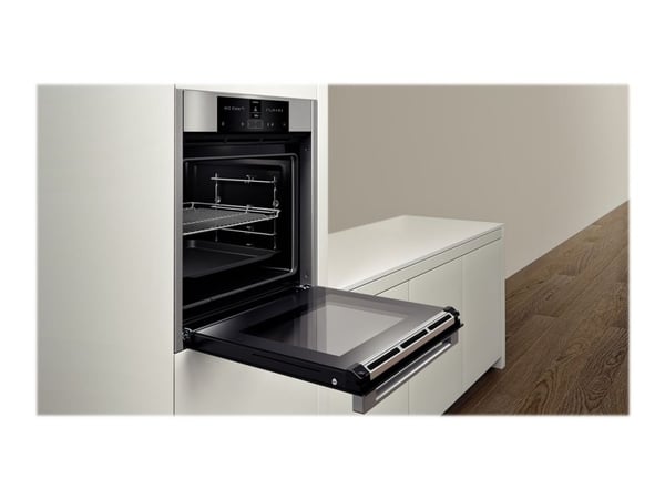 Neff N 70 B15CR22N1 - Ovn - innebygd - fordypning - bredde: 56 cm - dybde: 55 cm - høyde: 58.5 cm - med selvrens - Klasse A+ - rustfritt stål