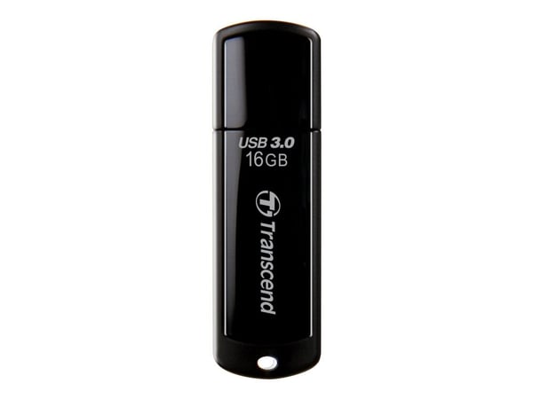 Transcend JetFlash 700 - USB-flashstasjon - 16 GB - USB 3.0 - svart