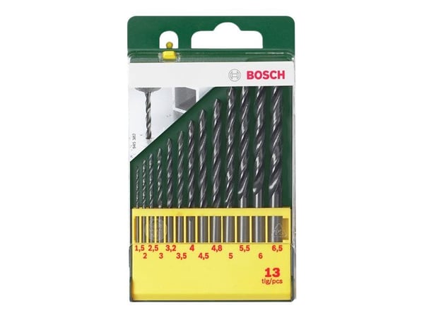Bosch HSS-R, DIN 338 - Borsett - for metall - 13 deler