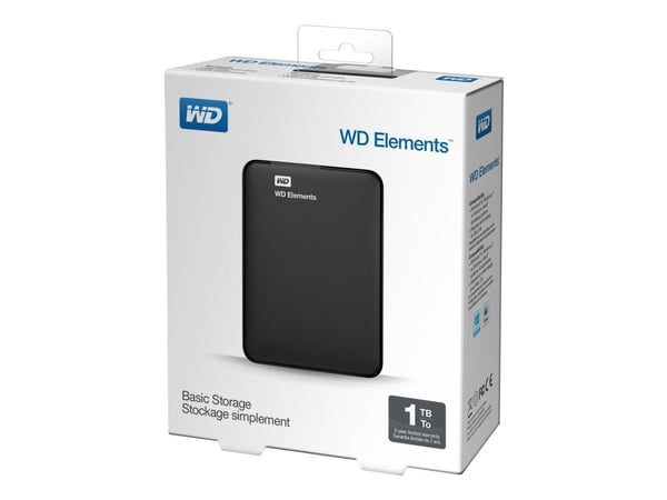 WD Elements Portable WDBUZG0010BBK - Hårddisk - 1 TB - extern (portabel) - USB 3.0