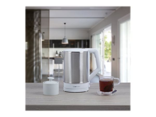Clatronic WKS 3692 - Kjele - 1.5 liter - 2.2 kW - hvit / rustfritt stål