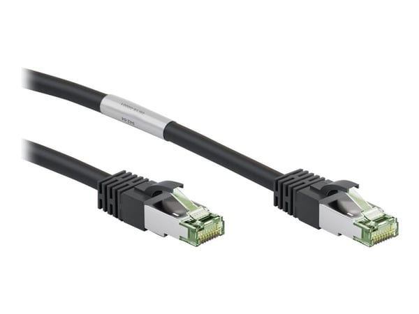 goobay - Koblingskabel - RJ-45 (hann) til RJ-45 (hann) - 25 m - SFTP, PiMF - CAT 8.1 - formstøpt - svart