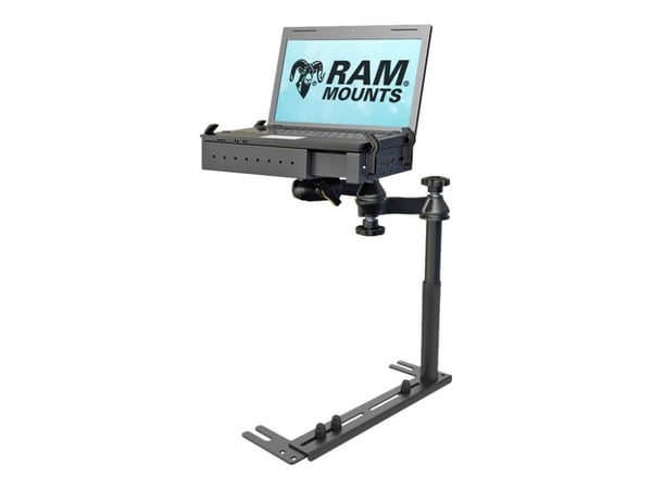 RAM Universal No-Drill Laptop Mount - Monteringssats (monteringsbas, anteckningsboksfack, teleskoppåle, dubbelt ledande svängarm) - för notebook - ...