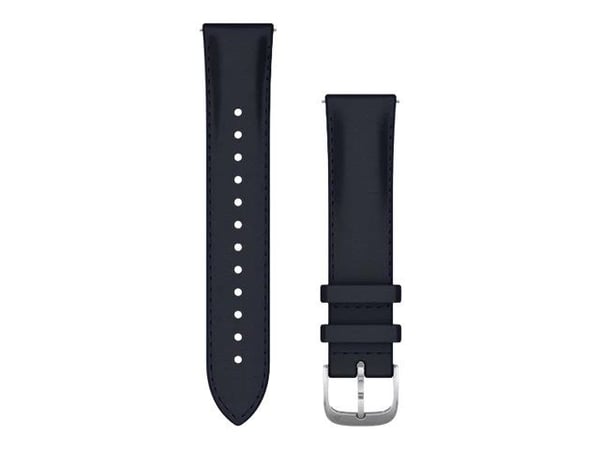 Garmin Quick Release Band - Klokkestropp for smart armbåndsur - 125 - 190 mm - navy with silver hardware - for Approach S40; Forerunner 245, 55, 64...
