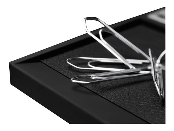 cintano: S - Clipsdispenser - plast, kunstlær - svart, safir