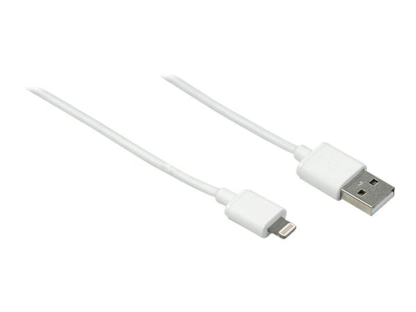 Hama Basic Line Charging/Data Cable - Lightning-kabel - Lightning hann til USB hann - 1 m - hvit
