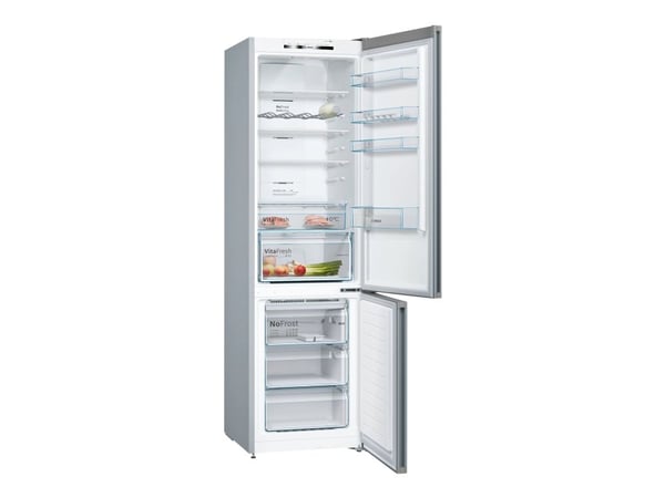 Bosch Serie | 4 KGN39VLEB - Kylskåp/frys - bottenfrysskåp - bredd: 60 cm - djup: 66 cm - höjd: 203 cm - 368 liter - Klass E - inox-utseende