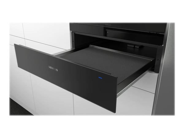 Siemens iQ500 BI510CNR0 - Oppvarmingsskuff - innebygd - fordypning - bredde: 56 cm - dybde: 55 cm - høyde: 14 cm - svart/rustfritt stål