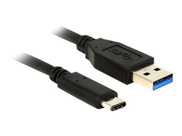Delock - USB-kabel - USB-C (hann) til USB-type A (hann) - USB 3.1 Gen 2 - 1 m - reversibel C-kontakt - svart