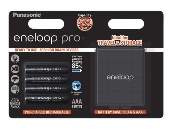 Panasonic eneloop pro BK-4HCDEC4BE - Akku 4 x AAA - NiMH - (ladattava) - 930 mAh