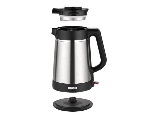 UNOLD BLITZKOCHER Thermo 18715 - Vattenkokare - 1.5 liter - 1.9 kW - rostfritt stål/svart