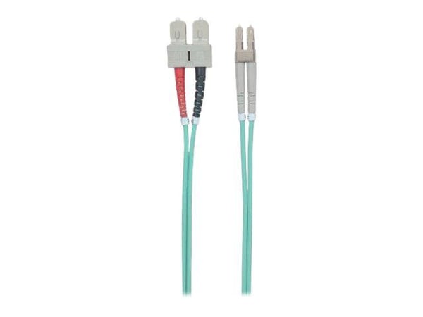 Intellinet Network Solutions OM3 fiberkabel LC-SC duplex, 3 m, 50/125 (302723)