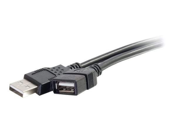 C2G 6.6ft USB Extension Cable - USB A to USB A Extension Cable - USB 2.0 - M/F - USB-forlengelseskabel - USB (hann) til USB (hunn) - 2 m - svart