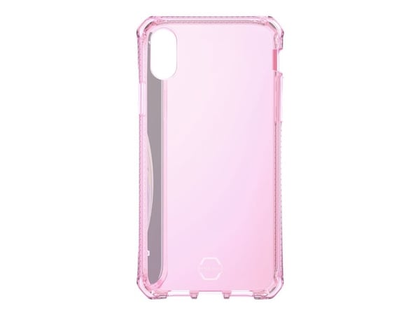 ITSKINS Spectrum Clear - Baksidedeksel for mobiltelefon - termoplast-polyuretan (TPU), Impacthane - Lys lyserød - 6.5" - for Apple iPhone XS Max