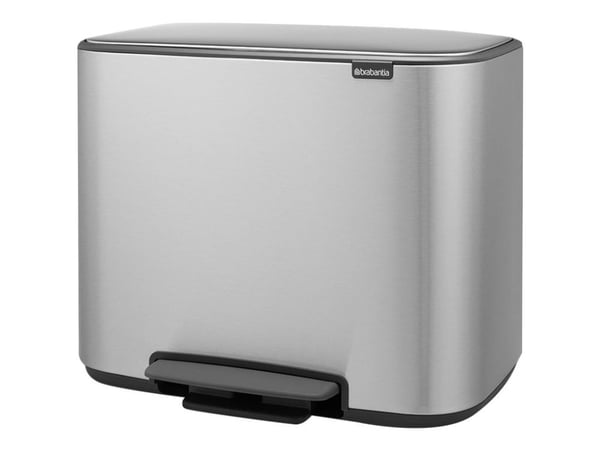 Brabantia Bo Pedal Bin - Skraldespand - fliplåg - 36 L - fodpedal - mat stål