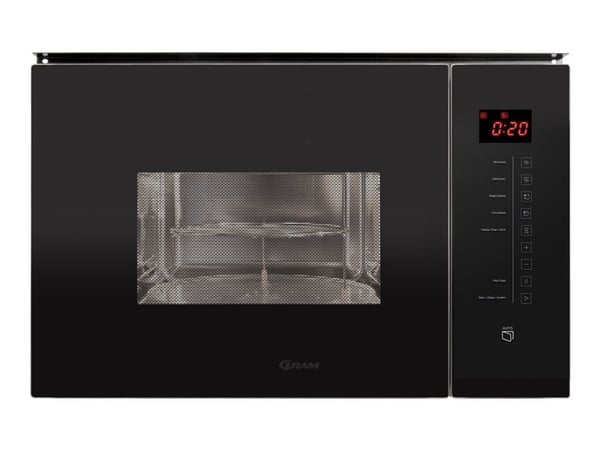 Gram IM 20614-90 B, Kiinteä, Yhdistelmämikroaaltouuni, 25 L, 900 W, Sisäänrakennettu näyttö, Kosketus