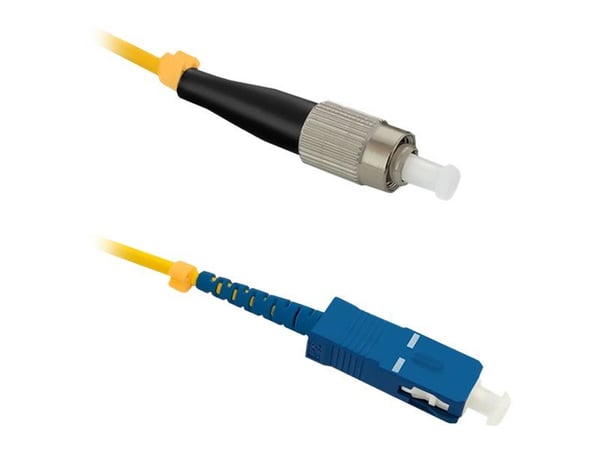 Qoltec Simplex - Koblingskabel - FC/UPC-enkeltmodus (hann) til SC/UPC-enkeltmodus (hann) - 0.5 m - fiberoptisk - simpleks - 9 / 125 micron - haloge...