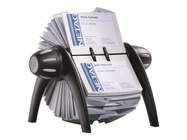 Visitkortholder Durable VISIFIX® FLIP VEGAS rullekartotek sort