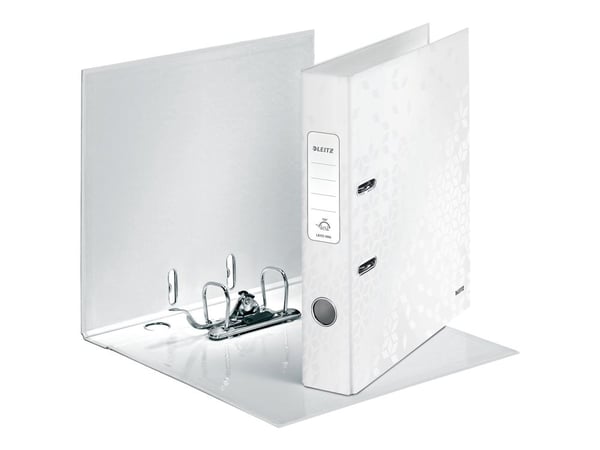 Leitz WOW 180° - Hevarmbuefil - bokryggbredde: 50 mm - for A4 (210 x 297 mm) - kapasitet: 350 ark - perlehvit