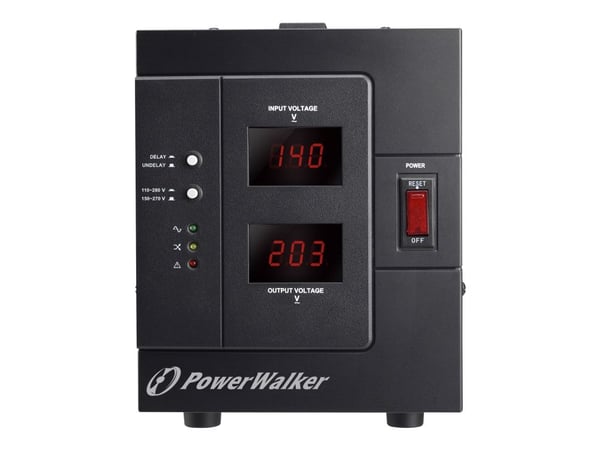 PowerWalker AVR 3000 SIV FR - Automatisk spänningsregulator - AC 230 V - 2400 Watt - 3000 VA - utgångskontakter: 2