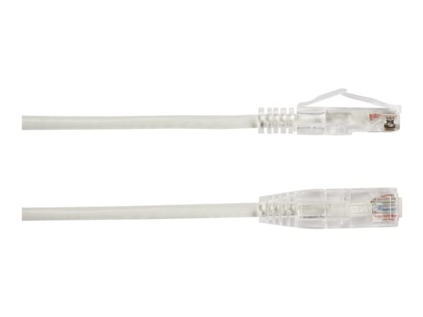 Black Box Slim-Net - Koblingskabel - RJ-45 (hann) til RJ-45 (hann) - UTP - CAT 6a - med støvel, formstøpt, flertrådet - hvit