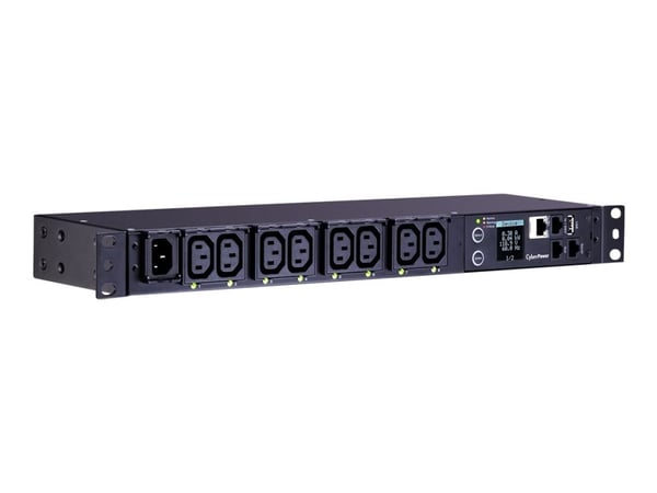 CyberPower Switched Metered-by-Outlet PDU81004 - Strømfordelerenhet (kan monteres i rack) - AC 100-240 V - Ethernet, USB, serial - inngang: IEC 603...