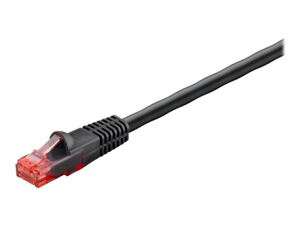 goobay - Koblingskabel - RJ-45 (hann) til RJ-45 (hann) - 60 m - UTP - CAT 6 - med støvel, utendørs, solid - svart
