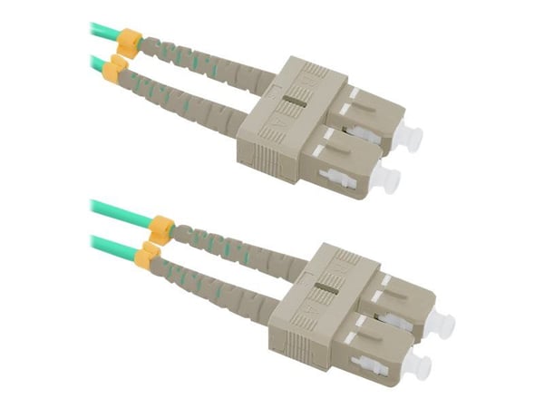 Qoltec - Koblingskabel - SC/UPC-multimodus (hann) til SC/UPC-multimodus (hann) - 2 m - fiberoptisk - dupleks - 50 / 125 mikroner - OM4 - halogenfri