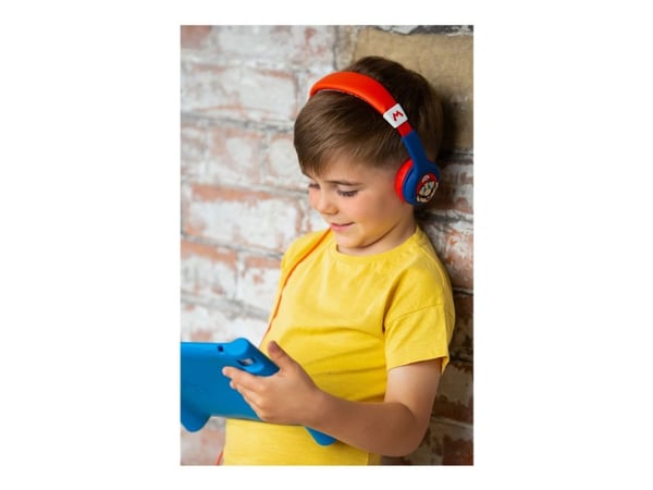 OTL Super Mario - Hodetelefoner - on-ear - kablet - 3,5 mm jakk - blå