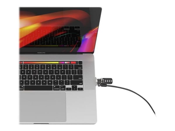 Compulocks Ledge Lock Adapter for MacBook Pro 16" (2019) with Combination Cable Lock - Sikkerhetssporlåsadapter - sølv - med kombinasjonskabellås -...